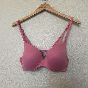 Incredible By Victorias Secret Bra Pink Perfect Shape 34c Lace Straps Wired
